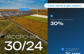 Рассрочка на 2 года на 8-ю улицу